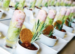 Image: Handmade Pate and Petite Oatcake, Prawn Marie Rose Glass, Chinese spoon casing pearls of Galia melon with pink champagne sorbet. © Deeside Photographics